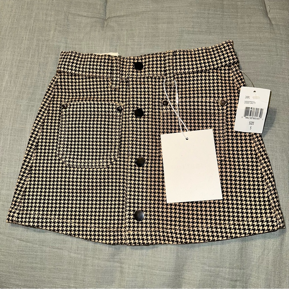 DL1961 Girls'‎ Jenny Toddler Mini Skirt Size 5 Color Dogstooth